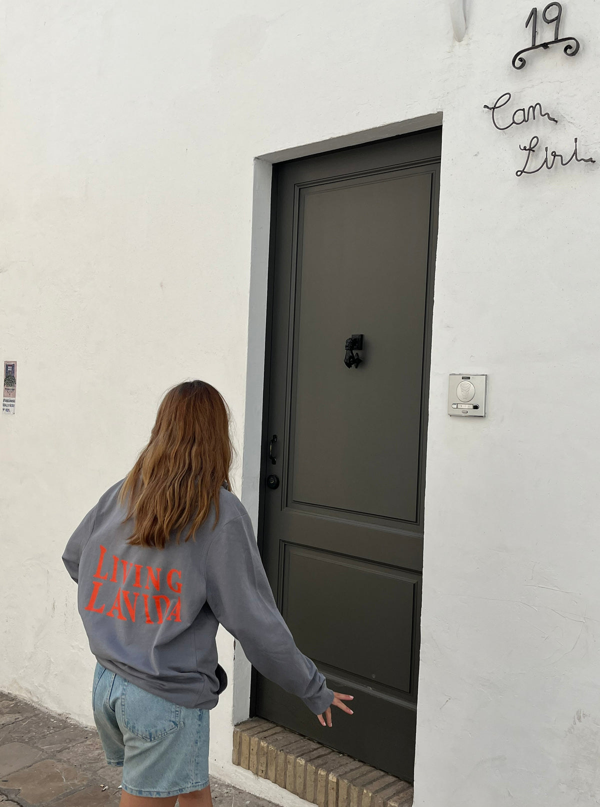 Sudadera "living la vida grey"