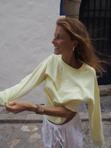 Sudadera "amour salado" amarilla