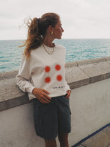 Sudadera "l'eté de ma vie" beige
