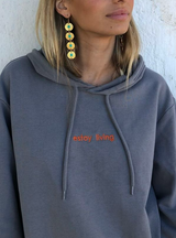 Sudadera "living la vida grey"