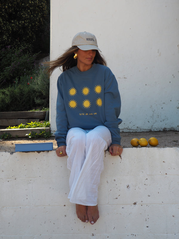Sudadera "l'eté de ma vie" azul