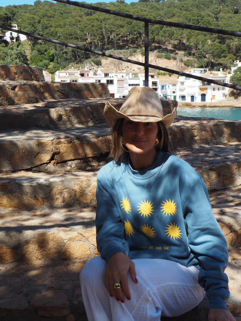 Sudadera "l'eté de ma vie" azul