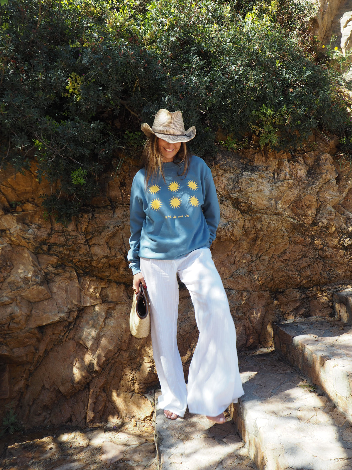 Sudadera "l'eté de ma vie" azul