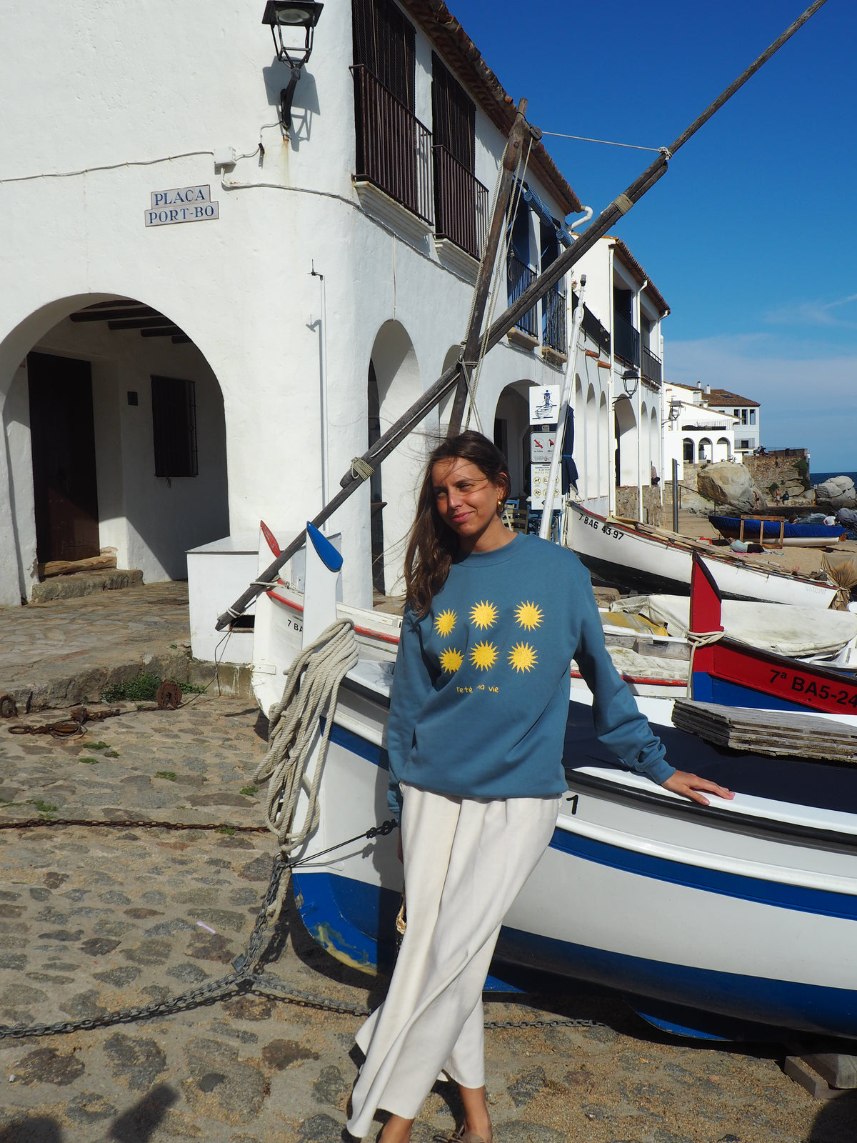 Sudadera "l'eté de ma vie" azul