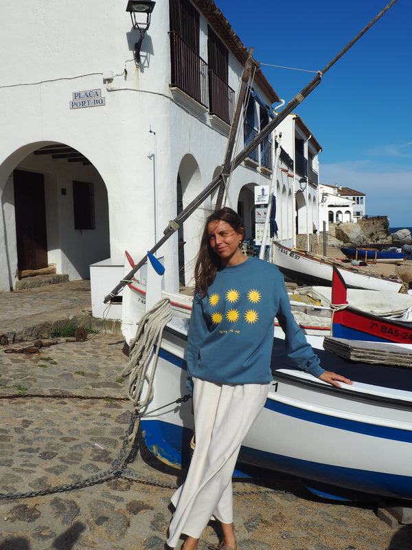 Sudadera "l'eté de ma vie" azul