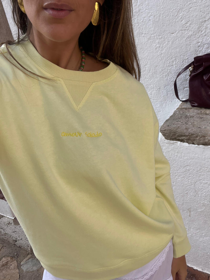 Sudadera  "amour salado" amarilla