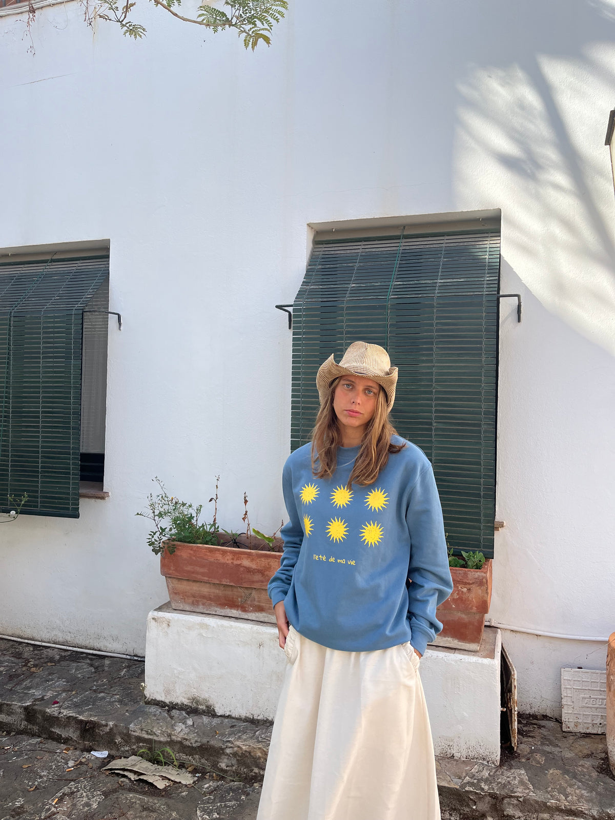 Sudadera "l'eté de ma vie" azul