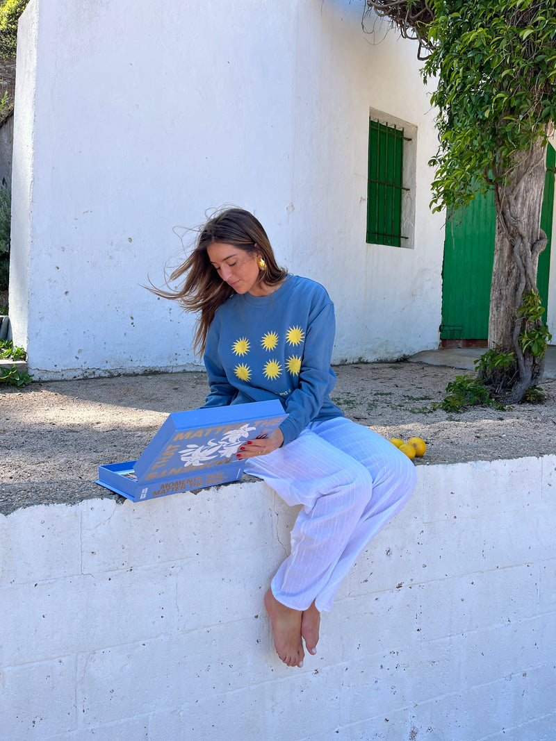 Sudadera "l'eté de ma vie" azul