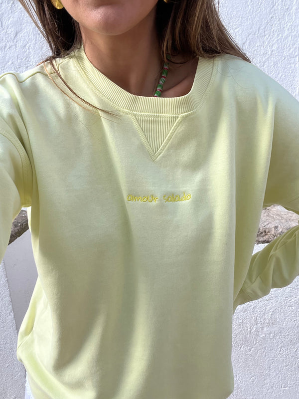 Sudadera  "amour salado" amarilla