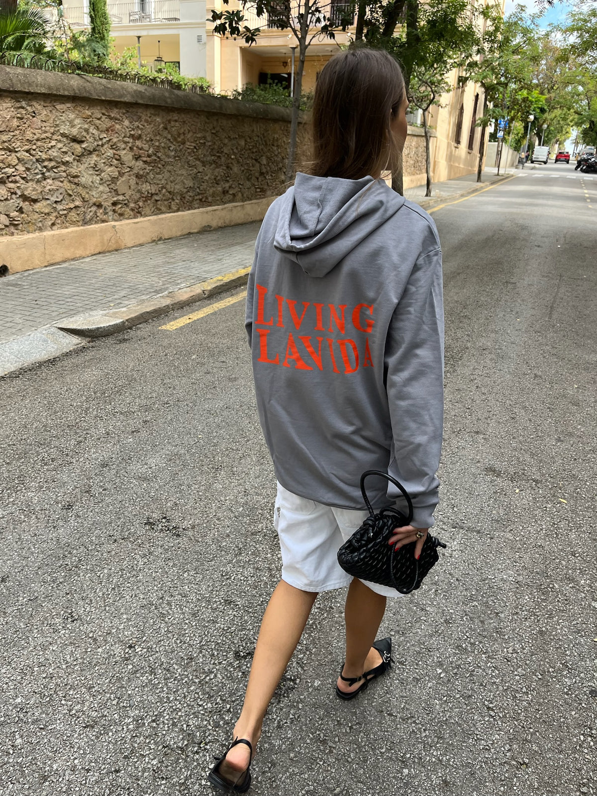 Sudadera "living la vida grey"