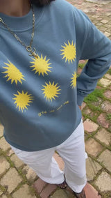 Sudadera "l'eté de ma vie" azul