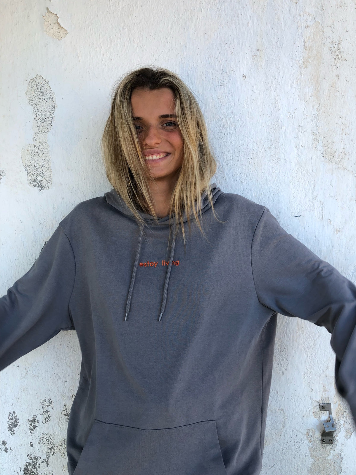 Sudadera "living la vida grey"