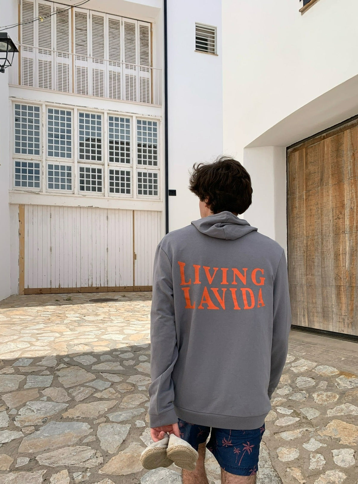 Sudadera "living la vida grey"